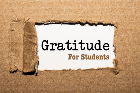 Gratitude for students