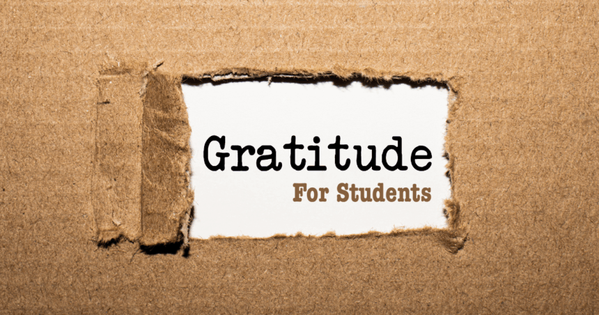 Gratitude for students